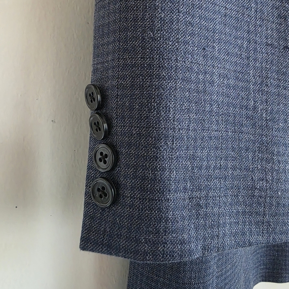 Michael Kors Deep Navy Textured Two-Button Sport Coat 42L NEW - Picture 3 of 16